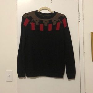 Patterned wool sweater